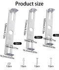 Six Pack Universal Light Fixture Mounting Bracket Square Kit For Ceiling Or Wall, 4.1 To 4.7 Inch Adjustable Crossbar With Screws, sizes shown