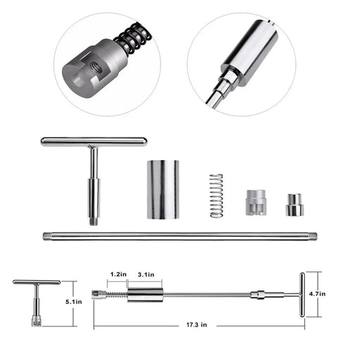 Auto Body Dent Repair Kit With Paintless Dent Puller And Suction Cup Tools, Comprehensive 97 Piece Car Dent Repair Set