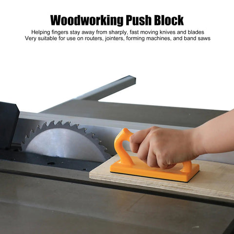 Two Pack Safety Push Block Set With High Visibility No Slip Grip for woodworking guiding wood on table saw