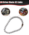 Beefy Heavy Duty Drive Chain For Coleman KT196 CK196 Go Kart And Hisun HS200GK 196cc 200cc 212cc 32 Links With 8 Master Links