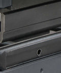 Close-up of Compact 8 Inch Manual Sheet Metal Shear And Brake Combo for 20 Gauge Steel 90 Degree Bends Space Saving Tool