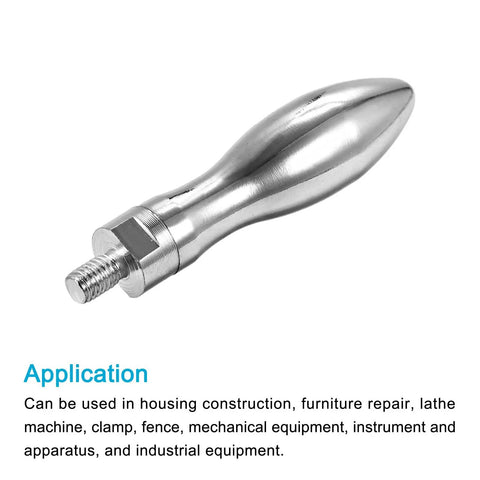 2Pcs Clamping Handle Screws Knobs M8x12mm Metal Crank Tapered Grip Built to Last Polished Chrome Finish for Housing Construction Lathe