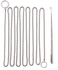 Fish Ball Chain With Retractable Retriever Hook And Storage Case 10 Feet Length Wall Wiring Tool for narrow hollow passages