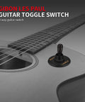 No Brainer Three Way Guitar Toggle Switch Pickup Selector For Gibson Epiphone Les Paul Electric Guitars Black Tip Aluminum Knurled Nut Included, on Les Paul guitar