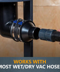 4 Inch To 2-1/2 Inch Dust Collection Reducer With Flexible Cuff And Stainless Steel Key Hose Clamps for woodworking connection