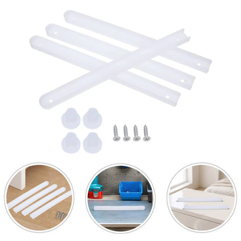 2 Sets White Drawer Slide Kit With Tool Free Setup And Slick Quiet Glide For Cabinets Dressers And Bedside Tables Zero Wobble Heavy Duty Replacement Tracks with tracks and screws