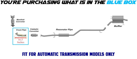 Front Exhaust Flex Pipe for Honda Accord 2008 2009 2010 2011 2012 2.4L Stainless Steel with labeled parts diagram