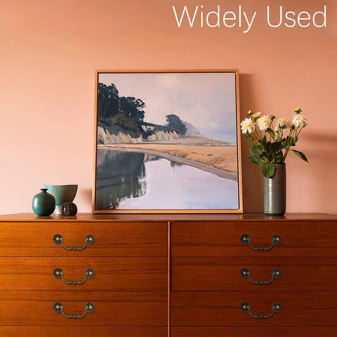 Dresser with 2 Pack Antique Drawer Pulls In Vintage Bronze Finish With 3 Inch Center Hole Spacing Rustic Zinc Alloy Cabinet Handles installed
