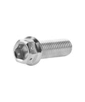 Titanium flange hex-head bolt, M10 x 30mm, 1.25mm pitch, silver