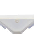 12 Pack 90 Degree Cabinet Triangle Brackets White Durable Plastic Corner Support Braces With Off Center Screw Holes For Easier Access