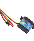 Heavy Duty 35 Kilogram Digital Servo Motor With Legit Steel Gears And An Aluminum Housing For One Ten Scale RC Builds, top view with wires.