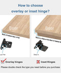 Comparison of overlay and inset hinges for Matte Black Overlay Cabinet Door Hinges Set For Half Inch Overlay SelfClosing Hardware