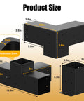 Heavy Duty 4x4 Pergola Bracket Kit For DIY Projects, 3 Way And 4 Way Corner Brackets, Weatherproof 13 Gauge Steel dimensions