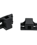 Bar Type 0.640 Inch Mud Flap Hanger Mounting Bracket Complete Kit For One Pair Mud Flap Hangers hardware shown in black metal