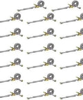 Heavy Duty 2 Inch By 16 Inch Ratchet Tie Downs, Grey Cargo Straps Pack Of 20 With Universal Spring Fittings, 3000 Pound Break Strength