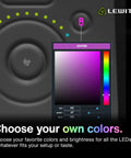 Color selection interface for Connect 2 USB Audio Interface With Clear Warm And Vivid Preamp Tones And A Touch Based Interface.