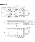 Diagram of Motorized Linear Stage Built Right For Dead Nuts Precise Translation Platform dimensions and components.