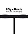 T-handle of 64 Inch Adjustable Metal Ground Soil Probe Rod With T Handle Pro Grade For Septic Tank Locating Tile Probing Pipe Locating