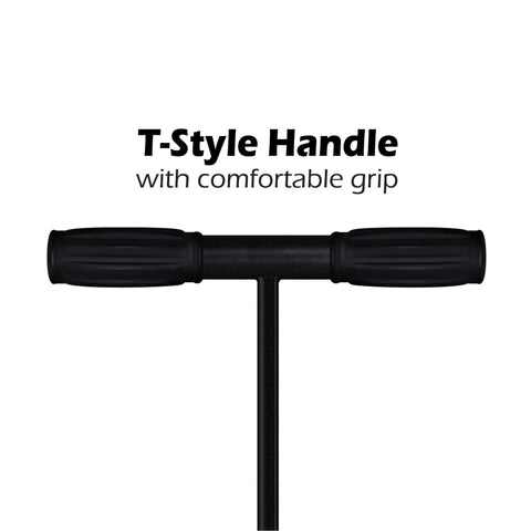 T-handle of 64 Inch Adjustable Metal Ground Soil Probe Rod With T Handle Pro Grade For Septic Tank Locating Tile Probing Pipe Locating