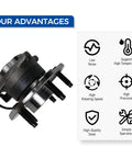 Rear Wheel Hub Bearing Assembly For 2002-2007 Saturn Vue, 2005-2006 Chevy Equinox, And 2006 Pontiac Torrent, 5 Lug With ABS