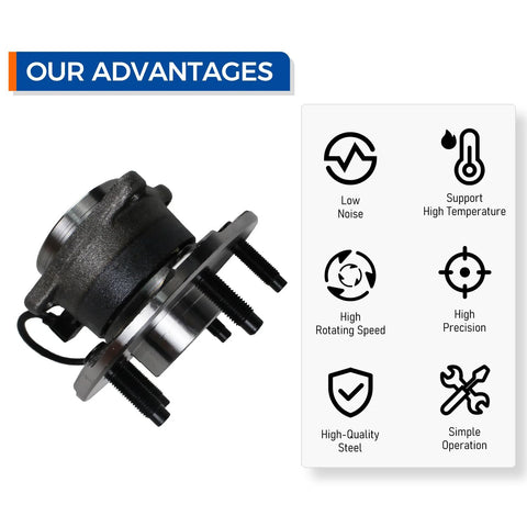 Rear Wheel Hub Bearing Assembly For 2002-2007 Saturn Vue, 2005-2006 Chevy Equinox, And 2006 Pontiac Torrent, 5 Lug With ABS
