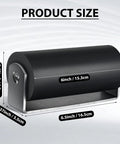 6 Inch Slide Gate Roller Set Of 2 With Weld-On Bracket For Gate Hardware - Heavy Duty Rubber Roller, size dimensions shown