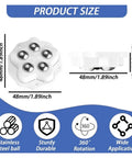 Peel And Stick Furniture Casters Set Of Four With Manual Lock Brake And Silent Rubber Wheels That Roll Like Butter On Hardwood Or Carpet for easy mobility.