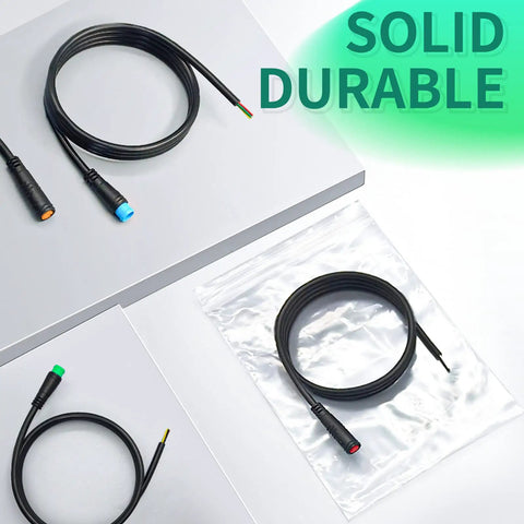 900mm Ebike Extension Cable With 2 To 6 Pin Male And Female Connectors Waterproof Plug For Electric Bicycle Display Throttle PAS Lights DIY Mod Kit And Plug And Play Setup Easy Quick Install And Weather Resistant Build