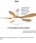 YPDJVLTI Ceiling Fans Lights 46-56Inch LED Fandelier shown with 32cm depth and wood veneer blades for stylish lighting.