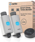 Smart Hose Timer With Two Valves And One WiFi Hub App Controlled Outdoor Faucet Timer for easy install and scheduling