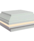 4.5 Inch Composite LED Deck Post Cap Light For Trex Transcend Posts, White Finish, Low Voltage Only, Not Solar, 3W LED