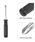 Badass Mini Phillips Screwdriver Set Four Millimeter Cross Heads With Slick Comfort Grips For Quick Tech And Watch Repairs Premium Steel Shaft Is A Total Game Changer For A Ten Piece Kit showing 4.0mm cross head tip and ABS plastic handle.