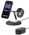 MagSafe Compatible 3 In 1 Wireless Charging Station For iPhone 17 Series, Apple Watch And AirPods With Qi2 15W Fast Charge