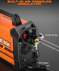 Dual Voltage Plasma Cutter 50 Amp For Home Workshop 110 to 220 Volt With Three Quarter Inch Cutting Capacity rear view