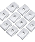 Heavy Duty M8 T Slot Nut Set For Woodworking 10 Piece Aluminum Alloy T Track Sliders For Milling Tables And Band Saw Slots Durable Fasteners