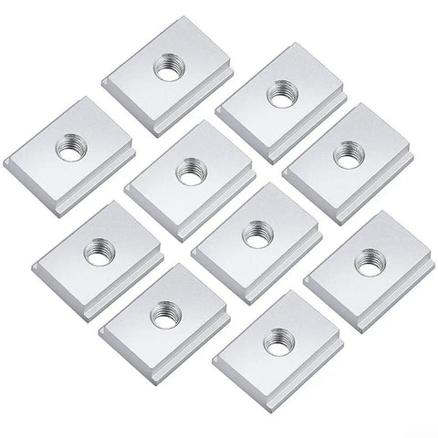 Heavy Duty M8 T Slot Nut Set For Woodworking 10 Piece Aluminum Alloy T Track Sliders For Milling Tables And Band Saw Slots Durable Fasteners
