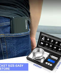 Dope Accurate 50g Milligram Scale With 0.001g Readout Digital Jewelry Scale in pocket for portability