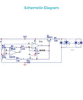 Schematic diagram of Totally Heart Shaped DIY LED Light Kit Set With Flashing LEDs Soldering Practice Project in red, green, white colors.