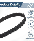 4 Pack 90XL Timing Belt 0.25 Inch Width 0.20 Inch Pitch 45 Teeth Rubber Cogged Belt With Fiberglass Cords detail