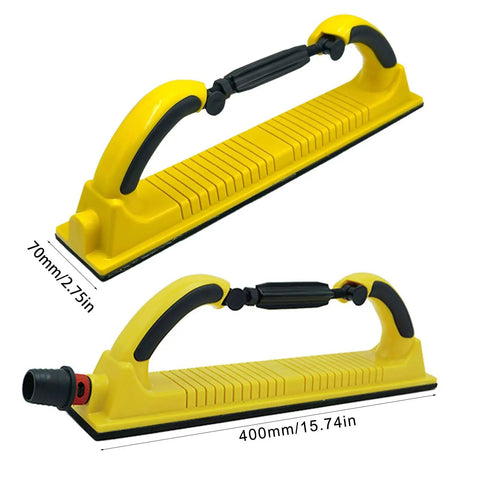 Heavy Duty Flexible Hand Sanding Board For Car Waxing And Surfaces Grinding With Large Space To Hold Sandpaper Sheets, 70x400mm