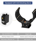 Heavy Duty Claw Gripper For DIY Projects, Full Metal Aluminum Arm Clamp With High Torque, 0 To 9 Inch Open Range, 1 Pound Max Grab