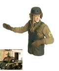 American Soldier Commander Figure For Heng Long 1/16 RC Tanks, shown in military uniform with helmet, for M1A2 Abrams model kit upgrade.