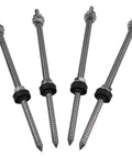 M10 Hanger Bolts Kit With EPDM Seal For A2 Stainless Locking Nut And Adapter For Solar Panel Roof Mounting System Silver 250mm