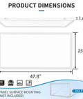 Dimensions of 24 Pack 2x4 LED Flat Panel Light For Drop Ceiling With 0-10V Dimmable, size 47.8 x 23.7 inches, for office use