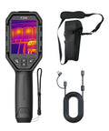 F2W Thermal Imaging Camera With Live Super Resolution Converts 256x192 IR To 640x480 Clarity Crystal Clear Night Vision 6 Inch Display Portable Thermal Camera For Home Roofing Electrical Inspections, with case and cable