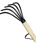 Ninja Claw Garden Hand Rake Cultivator With 5 Tine Steel Prongs And Wood Handle Rust Resistant Military Grade Tiller For Pulverized Aerated Soil Easy Prep For Planting Flowers And Veggies