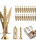 Self Drilling Drywall Anchors Heavy Duty Screw Kit For Door Hinge Repair And Wall Decor Mounting Built Tough Galvanized Steel Fasteners No Sweat Setup Quick Everyday Fix 20 Piece Set displayed in packaging.