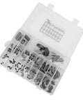 135 Piece Woodruff Key Assortment Kit With 21 Sizes Durable Steel Keys in Portable Storage Box for Automotive Repairs