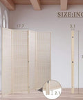 Bamboo Room Divider Folding Privacy Screen, 4 Panel, 72 Inches High and 17.7 Inches Wide in a modern room setting