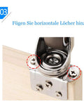 Set Of 4 L Shaped Silent Swivel Casters With 360 Degree Rotation And TPE Rubber Wheels for furniture installation close-up.